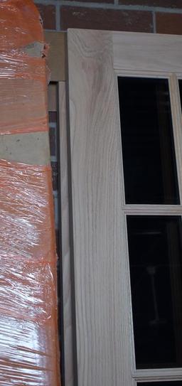 Grand Openings, Inc. Custom Red Oak Door Set w/ Hinges, Safety Tempered Tinted Glass