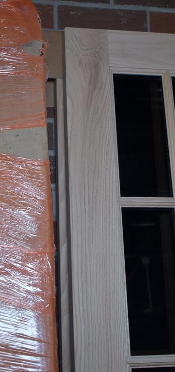 Grand Openings, Inc. Custom Red Oak Door Set w/ Hinges, Safety Tempered Tinted Glass