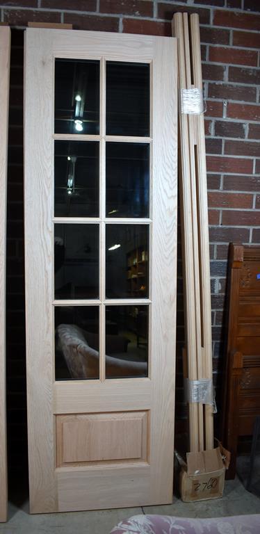 Grand Openings, Inc. Custom Red Oak Door Set w/ Hinges, Safety Tempered Tinted Glass