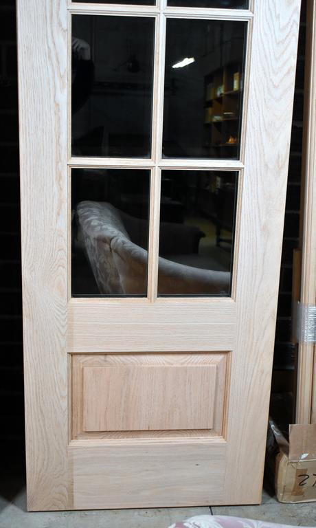 Grand Openings, Inc. Custom Red Oak Door Set w/ Hinges, Safety Tempered Tinted Glass