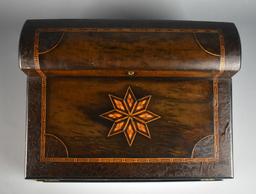 Antique Satinwood Inlaid Walnut Writing Slope