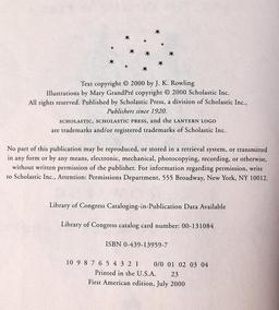 1st Amer. Ed. “Harry Potter & the Goblet of Fire” by J. K. Rowling w/ Dust Jacket II, 2000