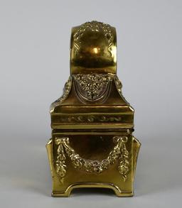 USA Made Gilt Case Vanity Clock & Box