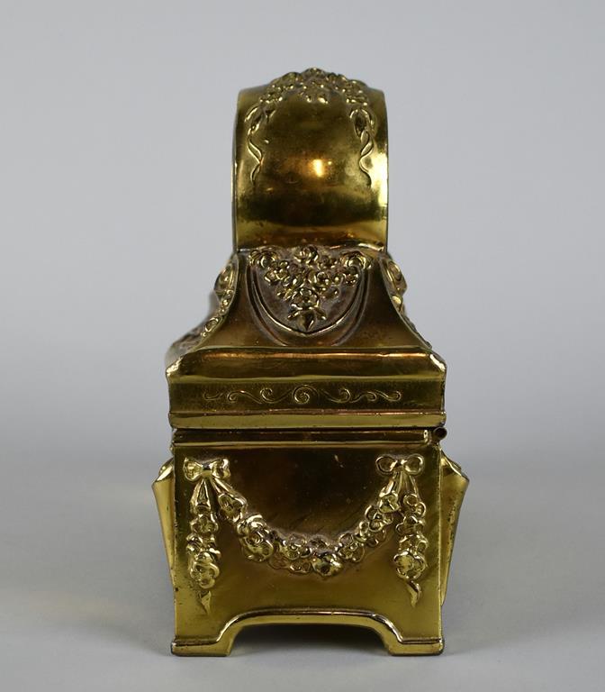 USA Made Gilt Case Vanity Clock & Box