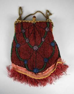 Lot of Three Vintage Red Beaded Purses: Regale & Others
