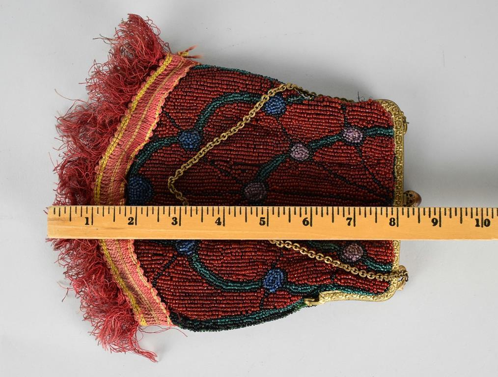 Lot of Three Vintage Red Beaded Purses: Regale & Others