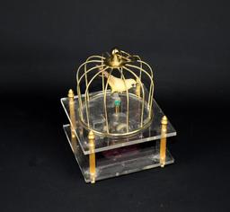 Japanese Singing Bird Cage Music Box Automaton w/ Sankyo Mechanism