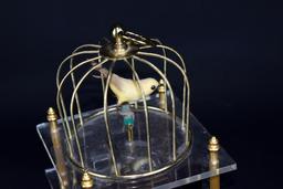 Japanese Singing Bird Cage Music Box Automaton w/ Sankyo Mechanism