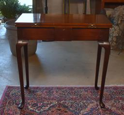 Fine Madison Square 18th C. Reproduction Queen Anne Walnut Game Table