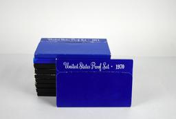 Ten-1970s US Coin Proof Sets: 1970-1979, Lot 124
