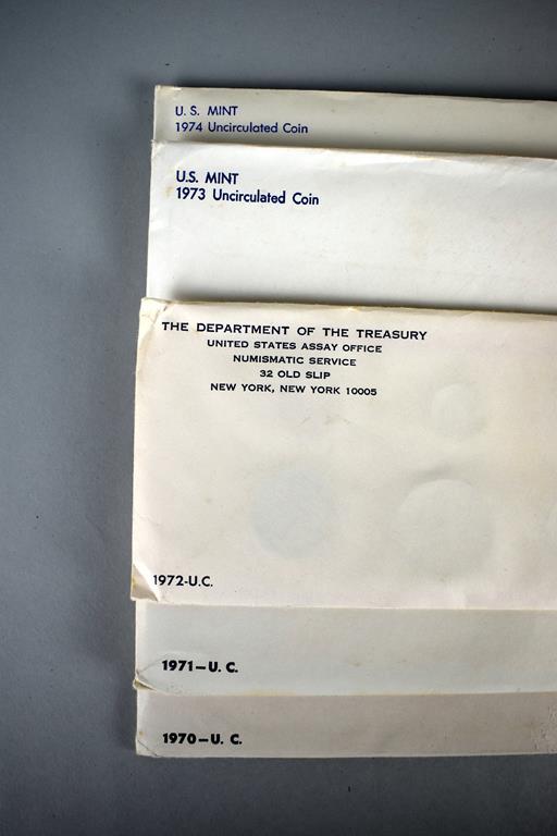 Ten Philadelphia & Denver Mints Uncirculated Coin Sets: 1970-1979, Lot 153