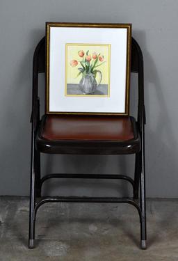 Kay Mills Kuhn (XX) Still Life of Tulips, Watercolor on Paper, Signed Lower Left