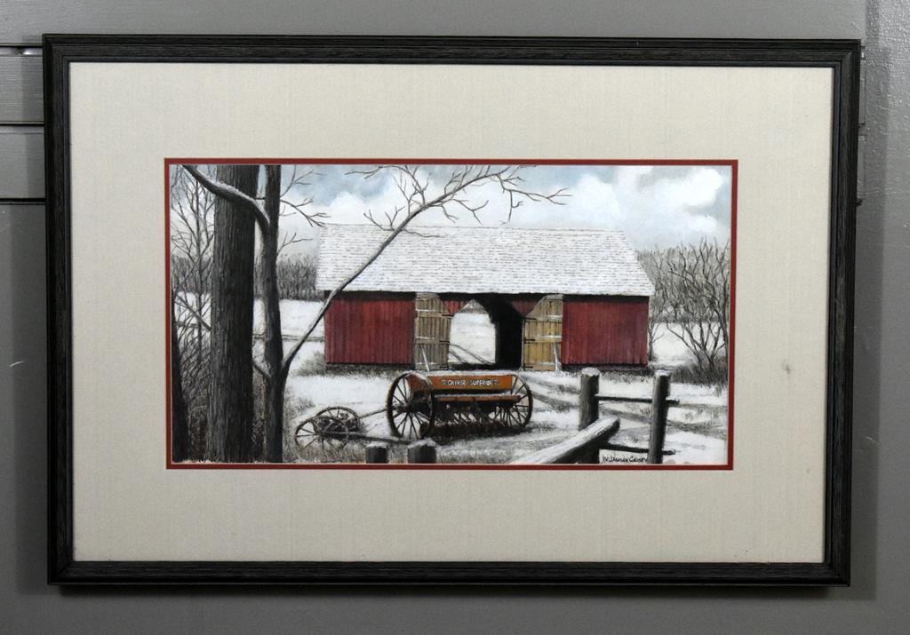 W. Jackson Causey (So. Carolina, XX) “Oliver Superior”, Mixed Media on Paper, Signed Lower Right
