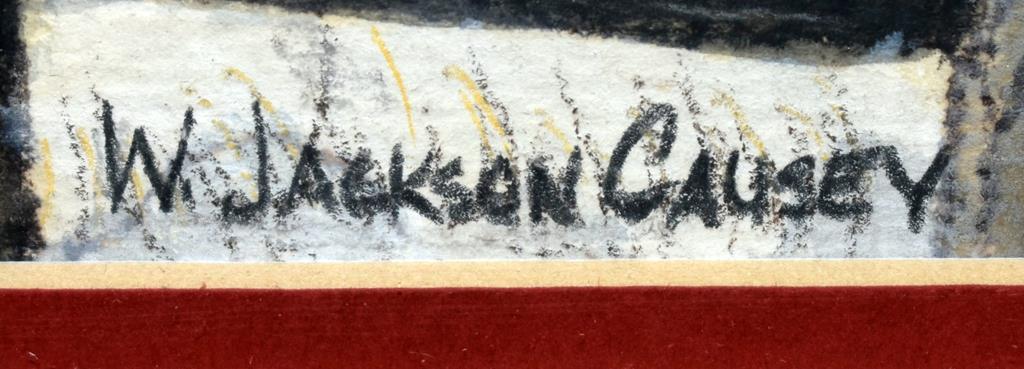 W. Jackson Causey (So. Carolina, XX) “Oliver Superior”, Mixed Media on Paper, Signed Lower Right