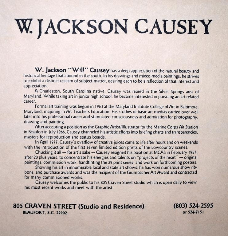 W. Jackson Causey (So. Carolina, XX) “Oliver Superior”, Mixed Media on Paper, Signed Lower Right