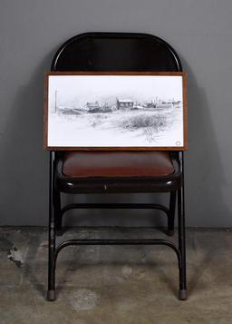 John Shryock, Jr. (American, 1914-2007) Sketching on Paper, Estate of John Shryock, Jr.  Lower Right