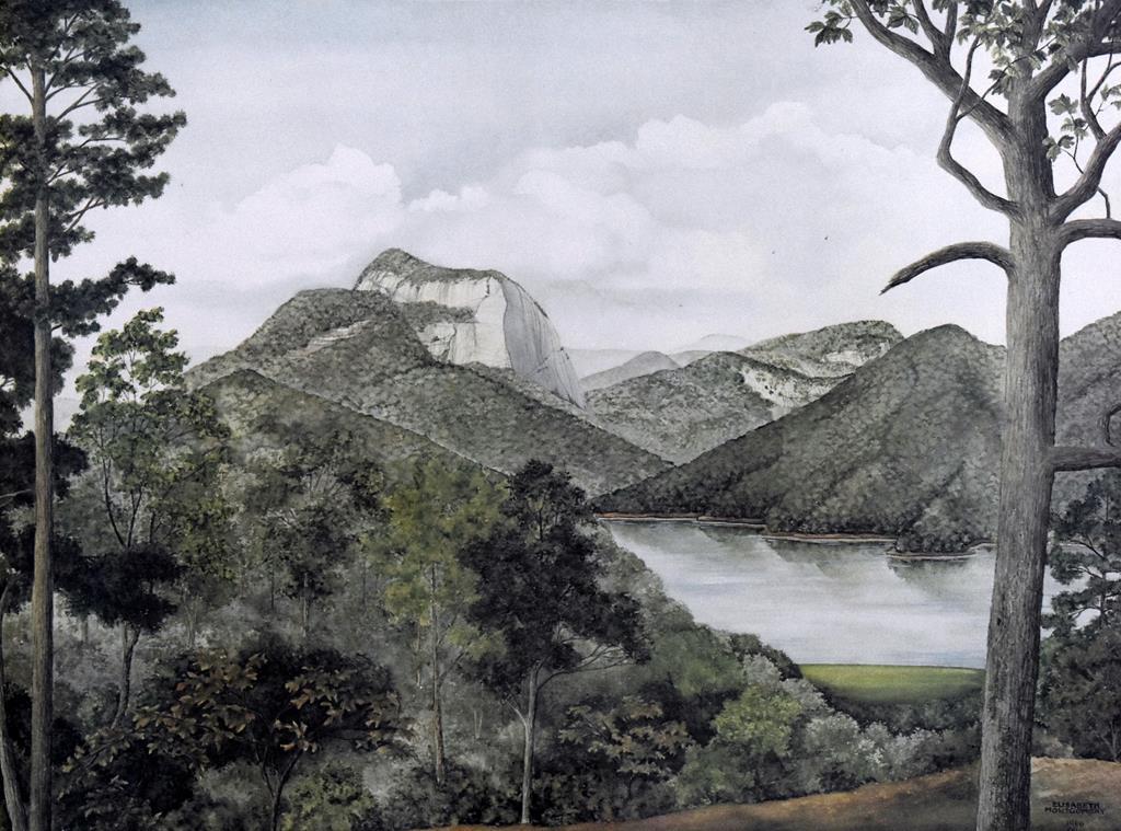 Eliz. Montgomery (Amer., XX) Signed Ltd. Ed. Print (1381/2000) “Table Rock from River Bluff”