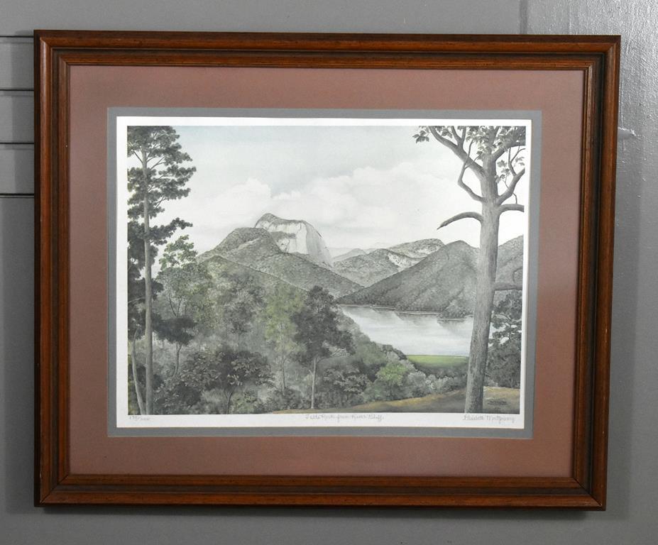 Eliz. Montgomery (Amer., XX) Signed Ltd. Ed. Print (1381/2000) “Table Rock from River Bluff”