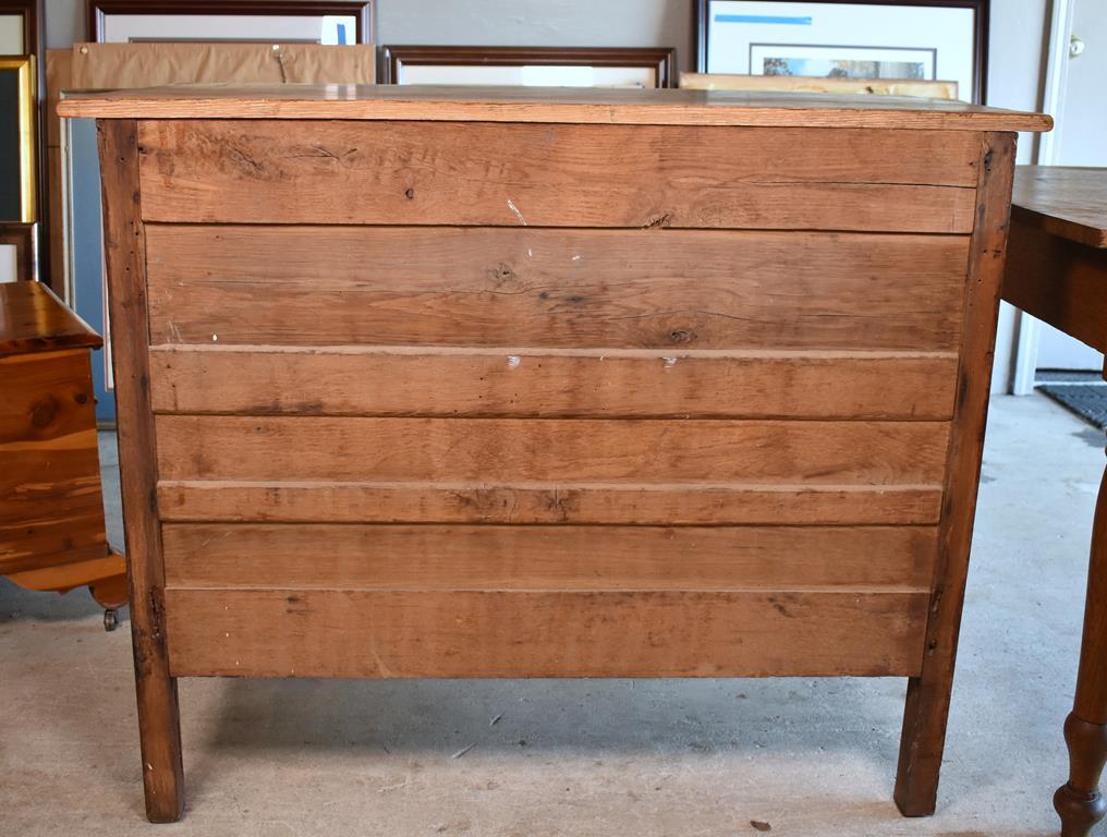 Early 20th C. Four-Drawer Oak Chest