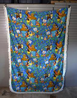 Vintage Pair of Fieldcrest “Smokey the Bear” Twin Size Bed Spreads