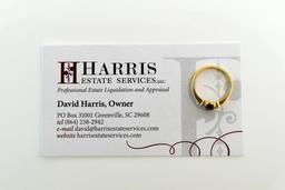 Garnet, Diamond and 14K Gold Ring, Size 5