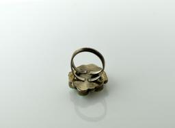 Pawn Silver and Turquoise Ring, Size 5.75