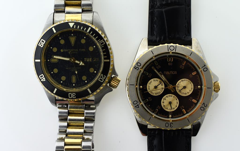 Nautica and Innovative Time Quartz Wristwatches with New Batteries-Running