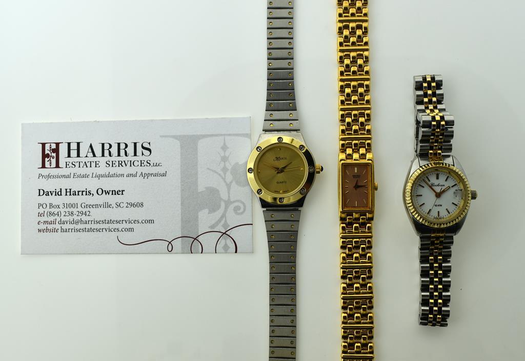 Ladies Seiko, Cochran and Marcel Wristwatches with New Batteries-Running