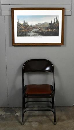 Print of Alfred F. Tait's Adirondack “Autumn Morning, Raquette Lake”, 1872