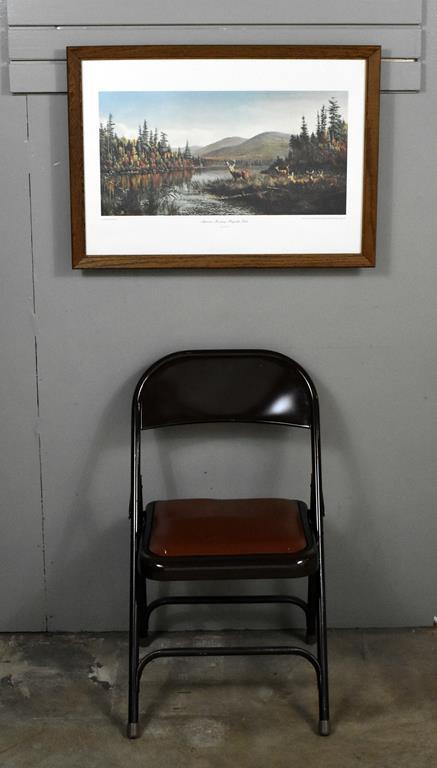 Print of Alfred F. Tait's Adirondack “Autumn Morning, Raquette Lake”, 1872