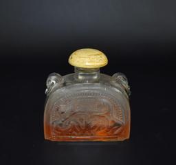 Antique Perfume Bottle with Chain and Organic Stopper