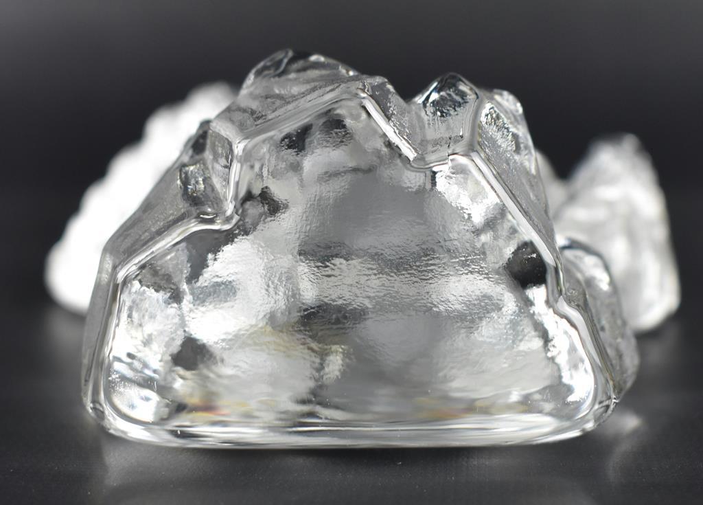 Clear & Frosted Glass Bald Eagle Figural Paperweight or Bookend