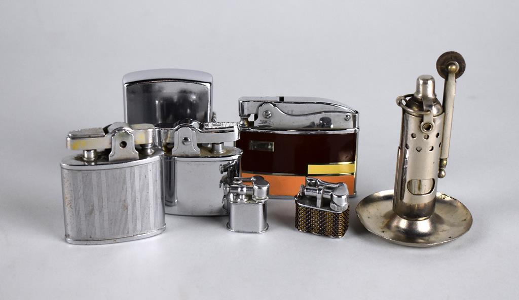 Lot of Seven Vintage Cigarette Lighters