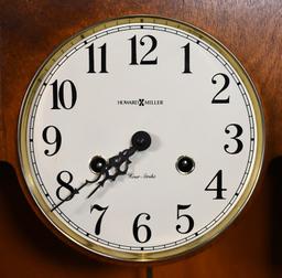 Howard Miller Oak Case Key Wind Shelf Clock Model 613-641 with Hour Strike, USA