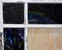 Antique Stained Glass Window Panel