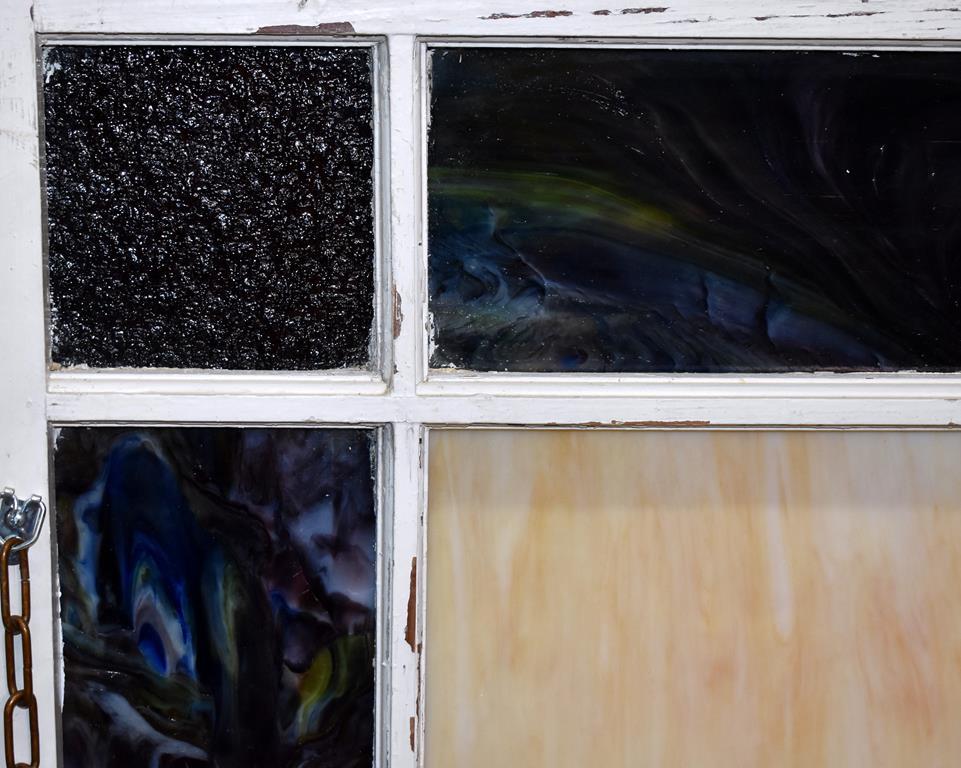 Antique Stained Glass Window Panel