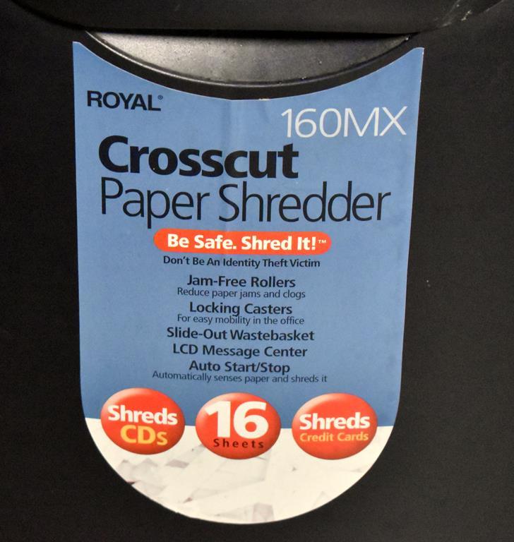 Royal 160MX Crosscut Paper Shredder