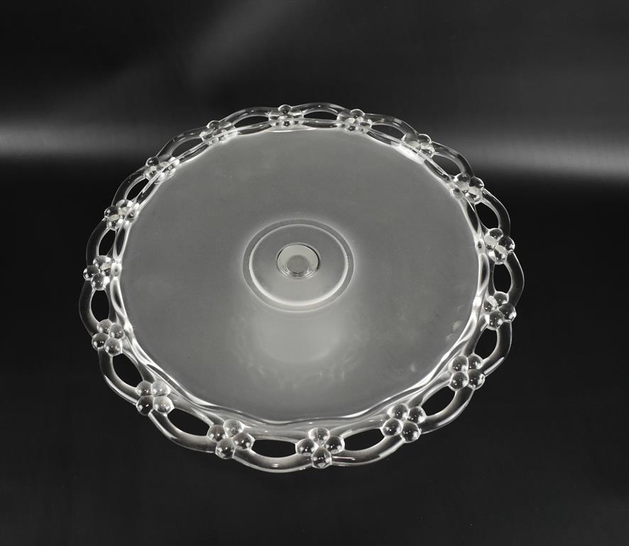 Satin Glass Open Lace Cake Stand