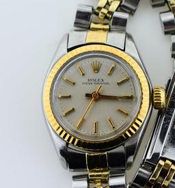 Ladies Rolex Oyster Perpetual Automatic Wind Watch with Rolex Case