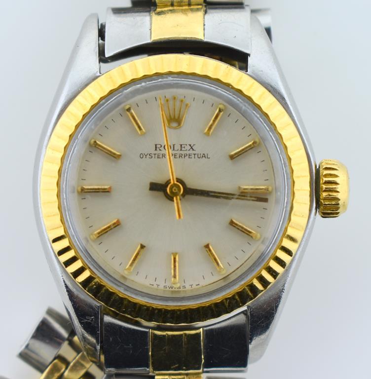 Ladies Rolex Oyster Perpetual Automatic Wind Watch with Rolex Case