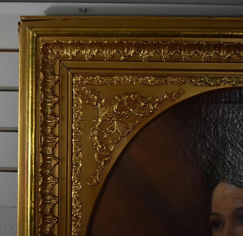 (XIX) 19th C. Portrait of a Lady, Oil on Canvas, Unsigned