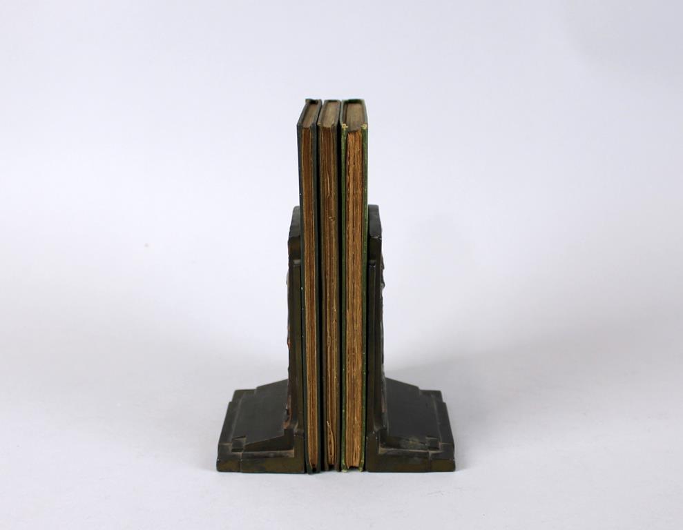 Pair of Pompeian Bronze “Meditation” Bookends 1925