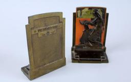 Pair of Pompeian Bronze “Meditation” Bookends 1925
