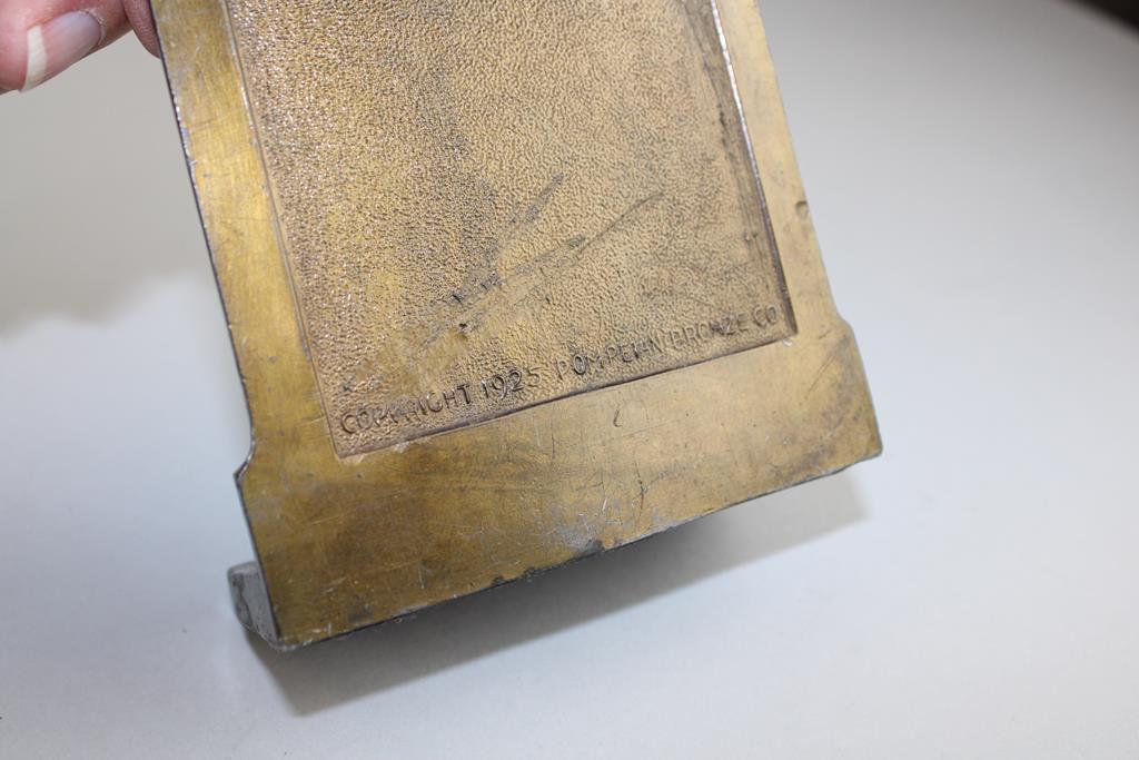 Pair of Pompeian Bronze “Meditation” Bookends 1925