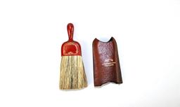 Vintage Valet / Whisk Brush in Leather Cloistercraft Case No. 7441
