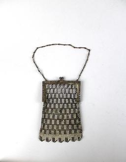 Antique Art Deco Metal Mesh Frame Handbag