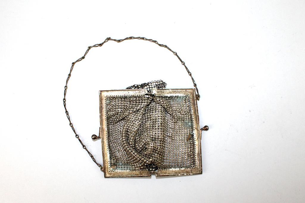 Antique Art Deco Metal Mesh Frame Handbag