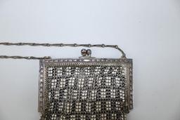 Antique Art Deco Metal Mesh Frame Handbag