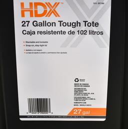 Lot of Eight HDX 27 Gallon Tough Tote Storage Crates