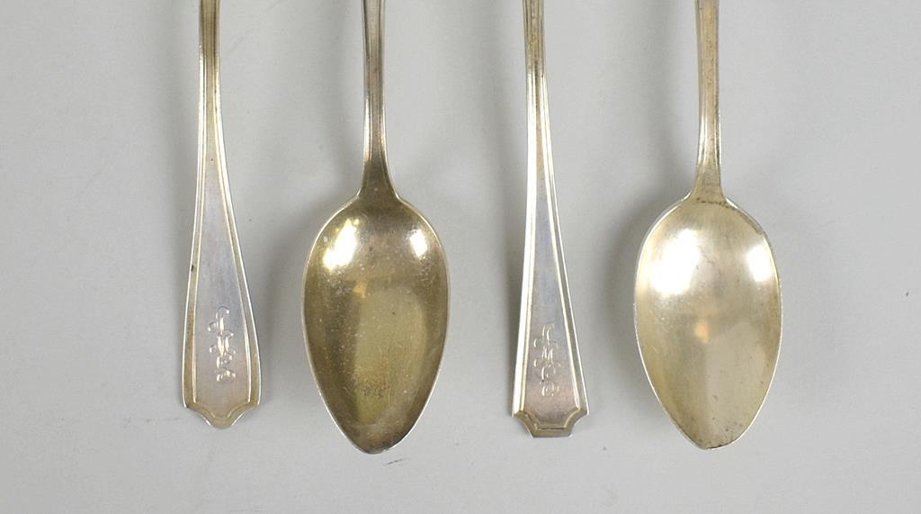Four Alvin Co. Sterling Silver Serving Spoons